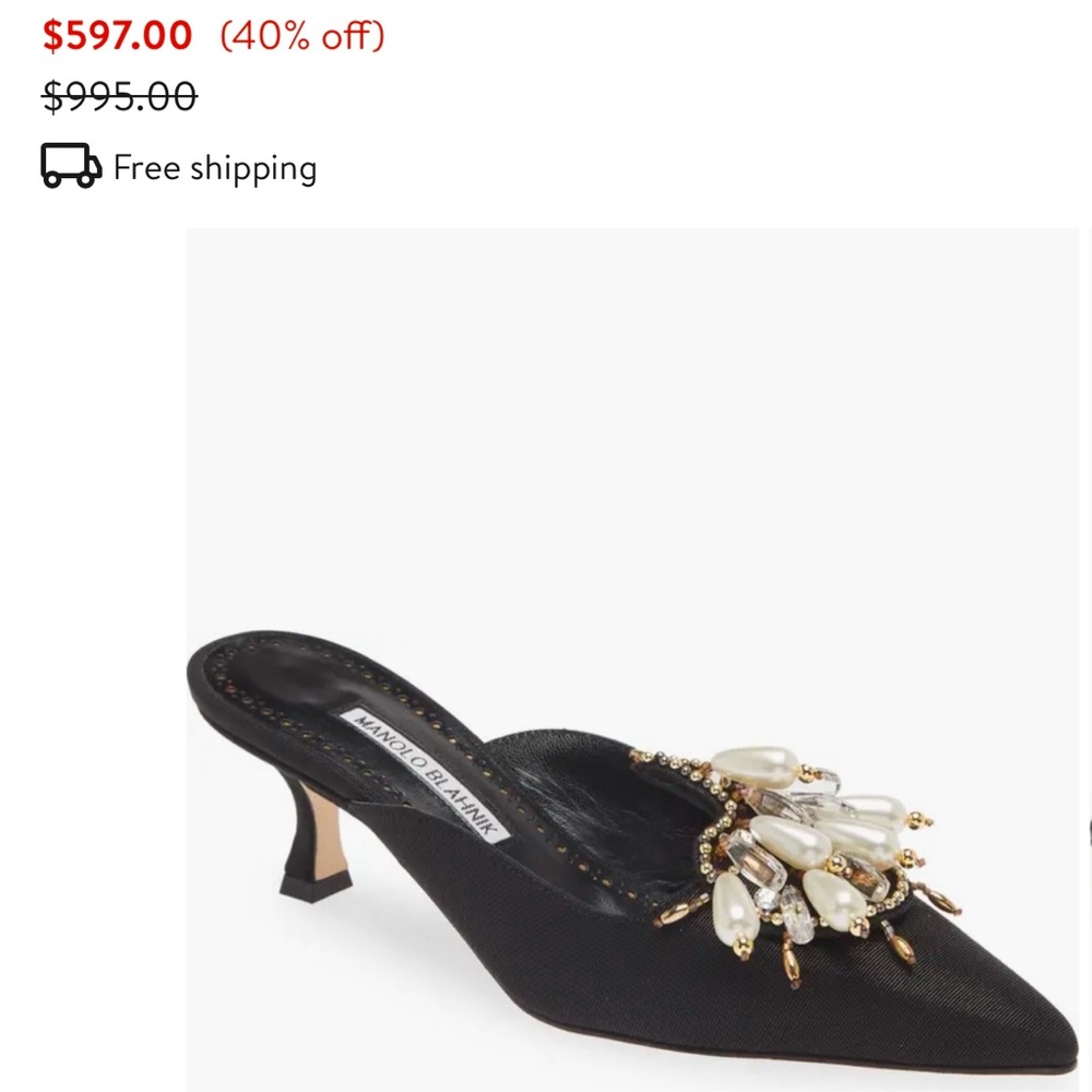 Super cute Manolo blahnik kitten heal pumps. Size 8, worn 1 time still new!